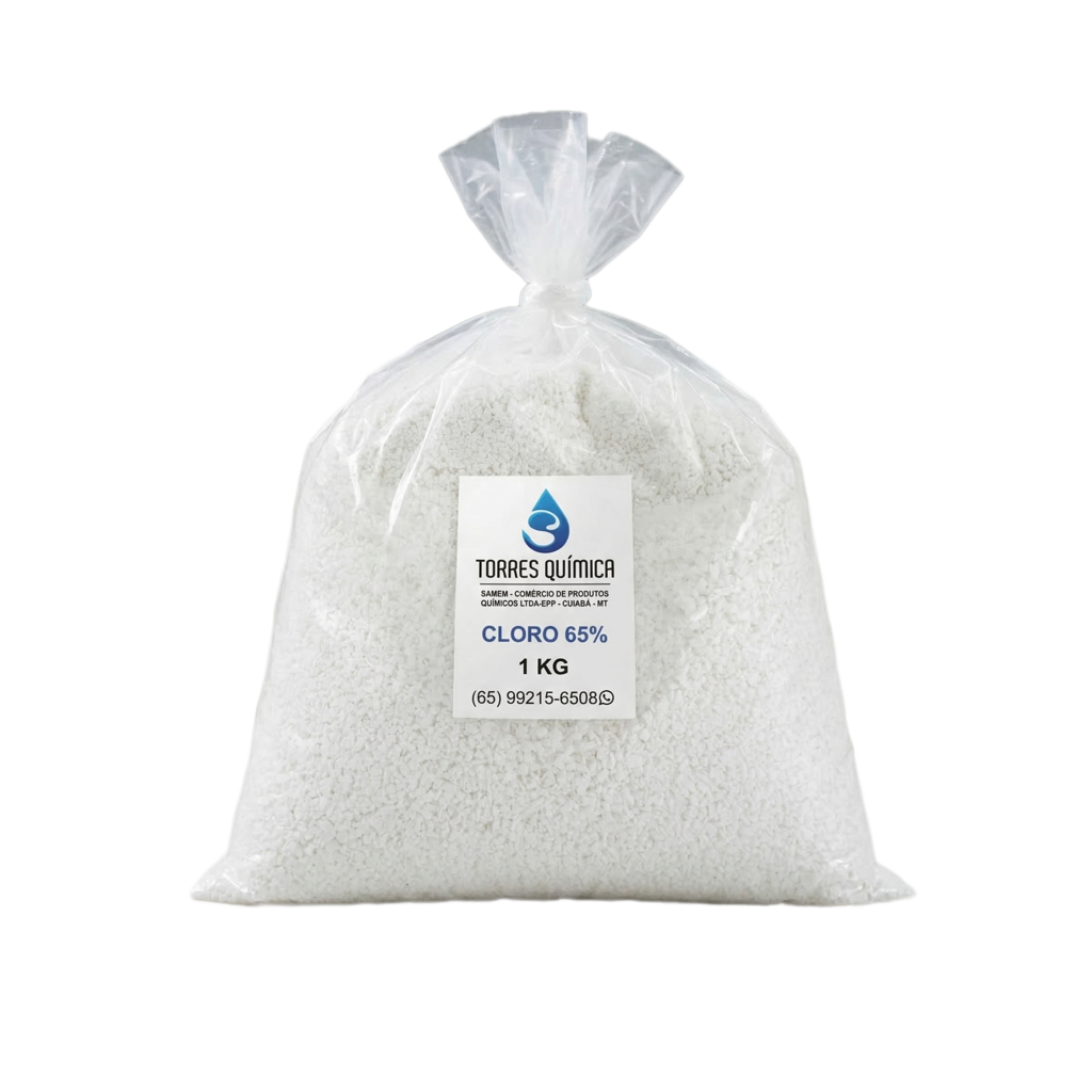 Cloro 65% 1 kg - loja de produtos para piscina em Cuiabá