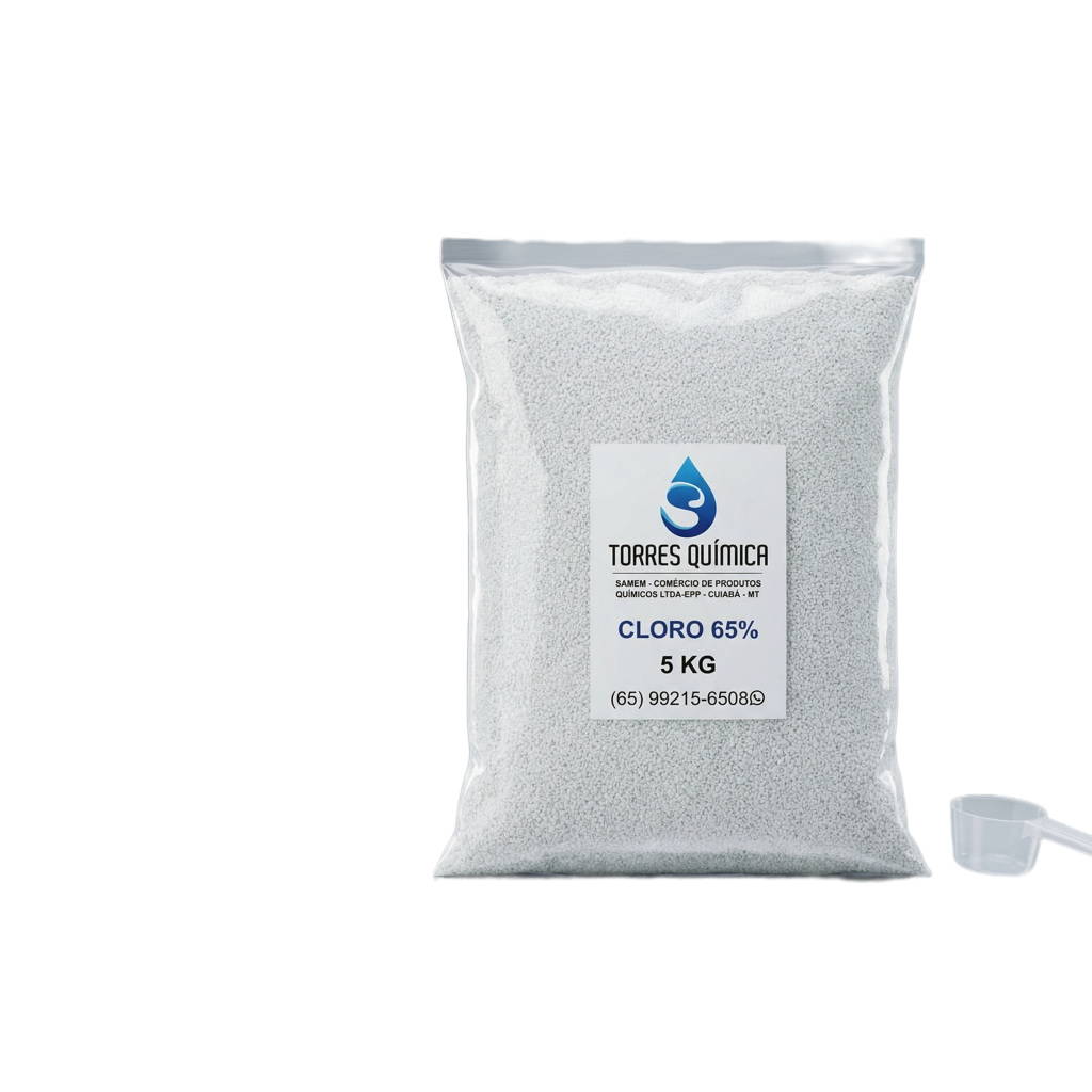 Cloro 65% 5 kg - loja de produtos para piscina em Cuiabá